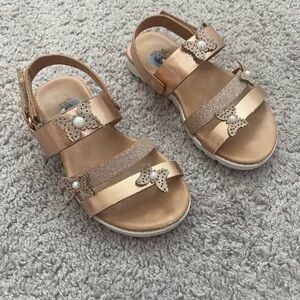 🌼Girls Toddler Rose Gold Butterly sandals